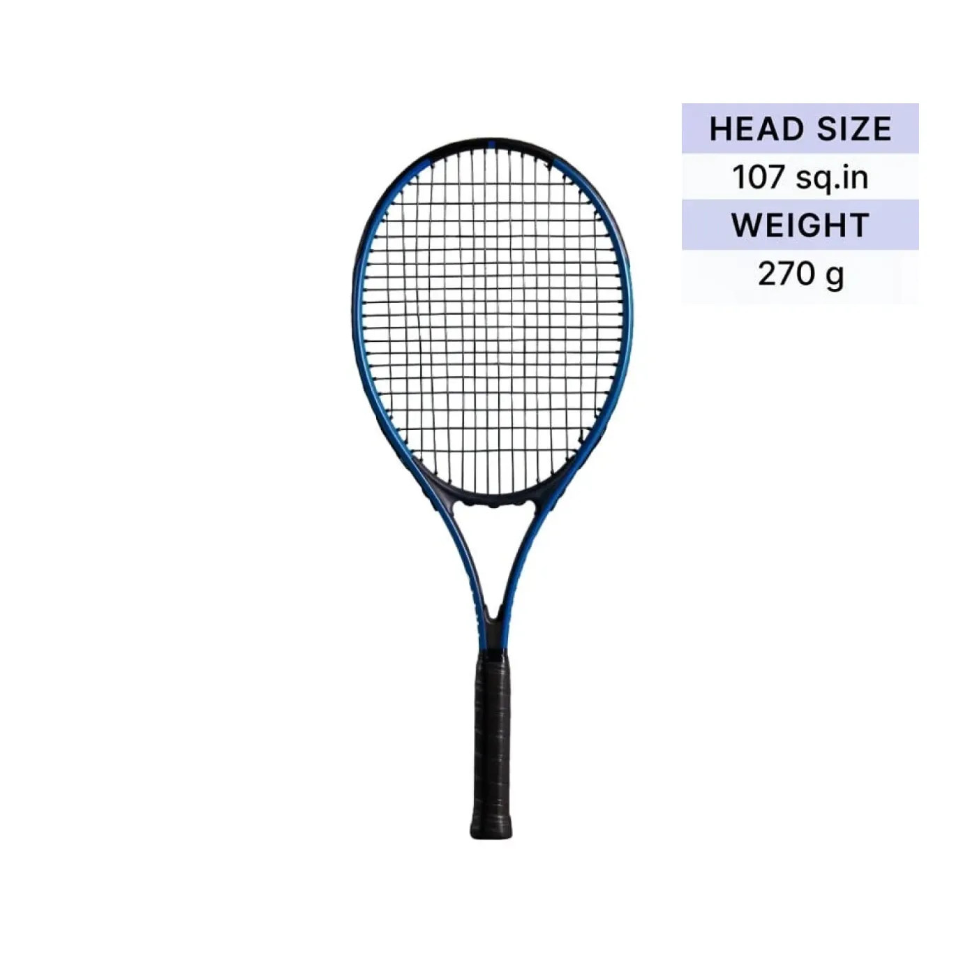 Decathlon Aluminum Tennis Racket for Adults (Blue & Black) - 画像 (3)